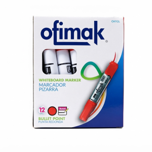 MARCADOR PIZARRA P/REDONDA ROJO X UNIDAD OFIMAK