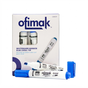 MARCADOR PIZARRA P/REDONDA AZUL X UNIDAD OFIMAK