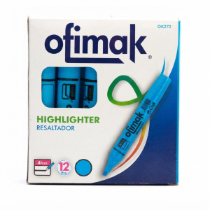 RESALTADOR MODELO REDONDO AZUL X UNIDAD OFIMAK
