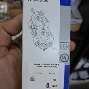 TOMA CORRIENTE DOBLE EMPOTRAR 20A 250V