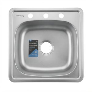 FREGADERO ACERO INOX 201 UNA PONCHERA 480 X 480 X 150MM