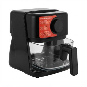 FREIDORA DE AIRE SANKEY CON TEMP DIGITAL 3L 1200W VISION 360º NEGRA